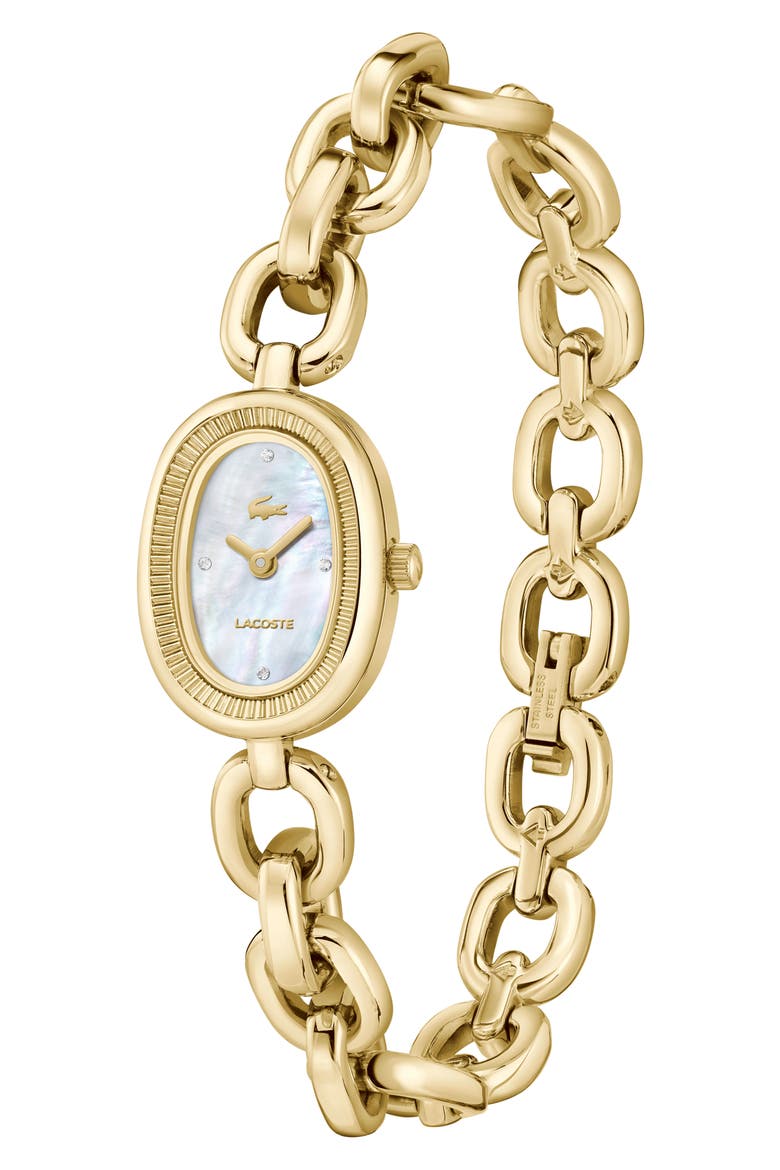 Parisienne Bracelet Watch, 17mm, Alternate, color, WHITE MOP