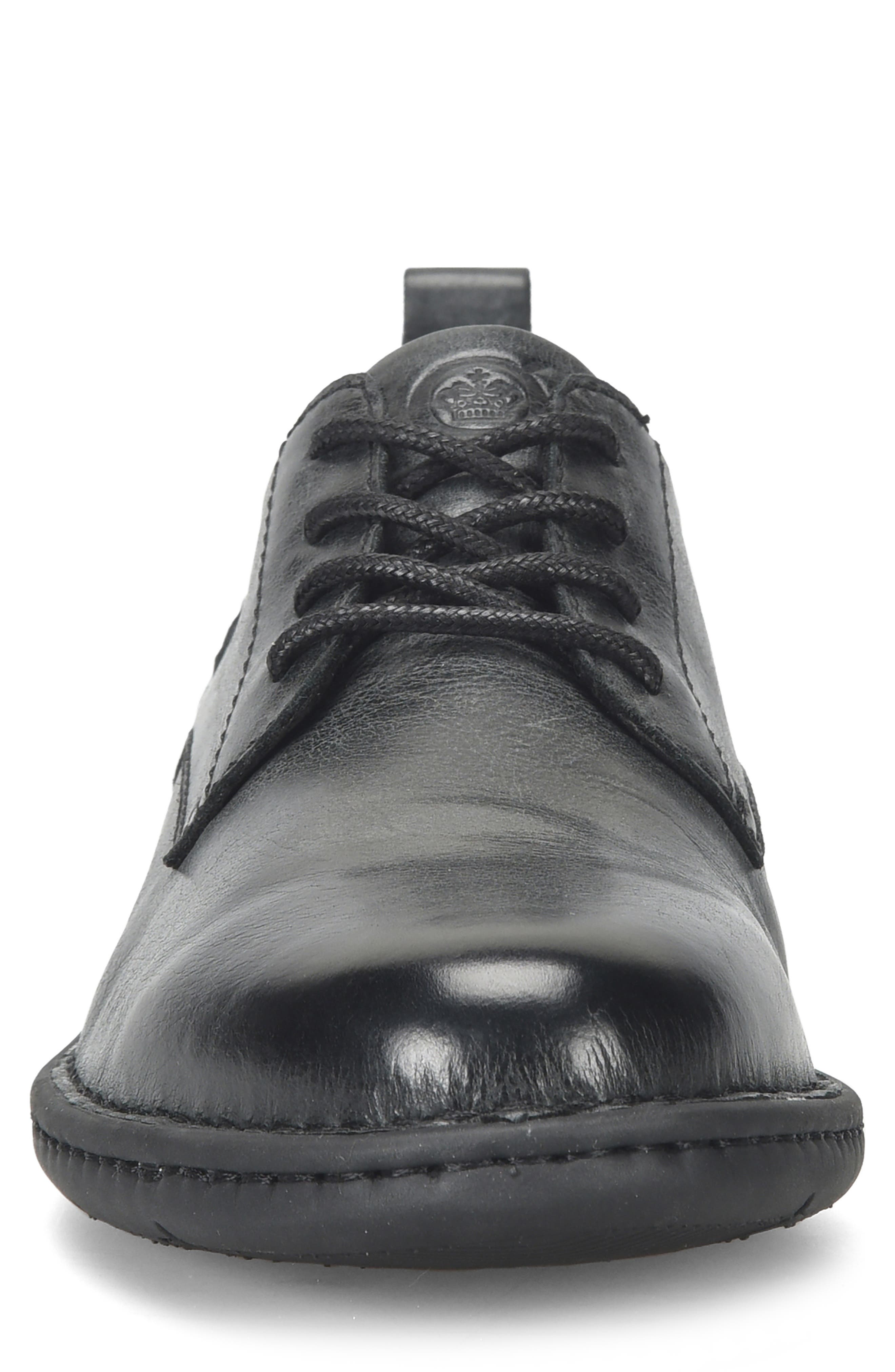 Børn Todd Plain Toe Derby, Alternate, color, Black/ Black Leather