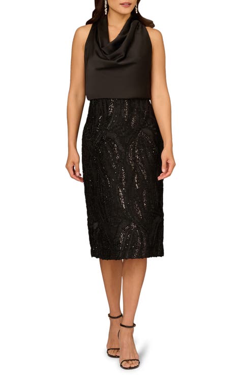 3D Embroidered Sleeveless Cocktail Dress