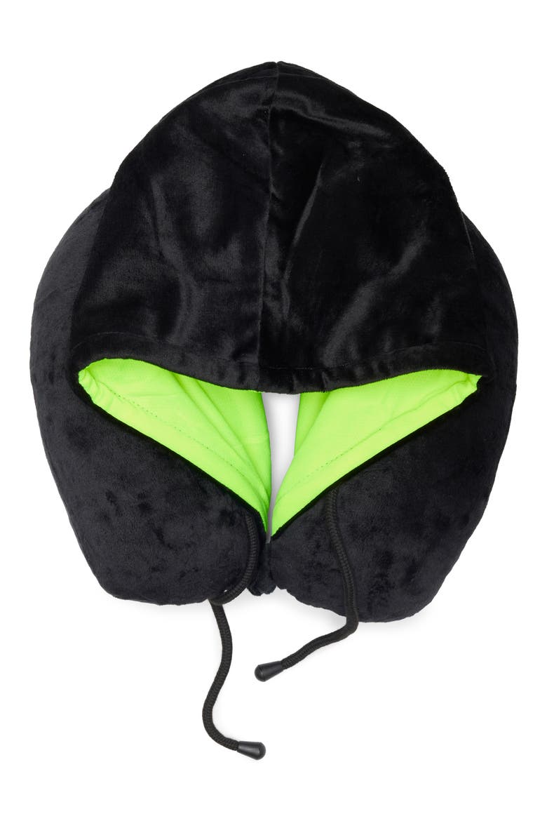 Hooded Neck Pillow, Main, color, BLACK