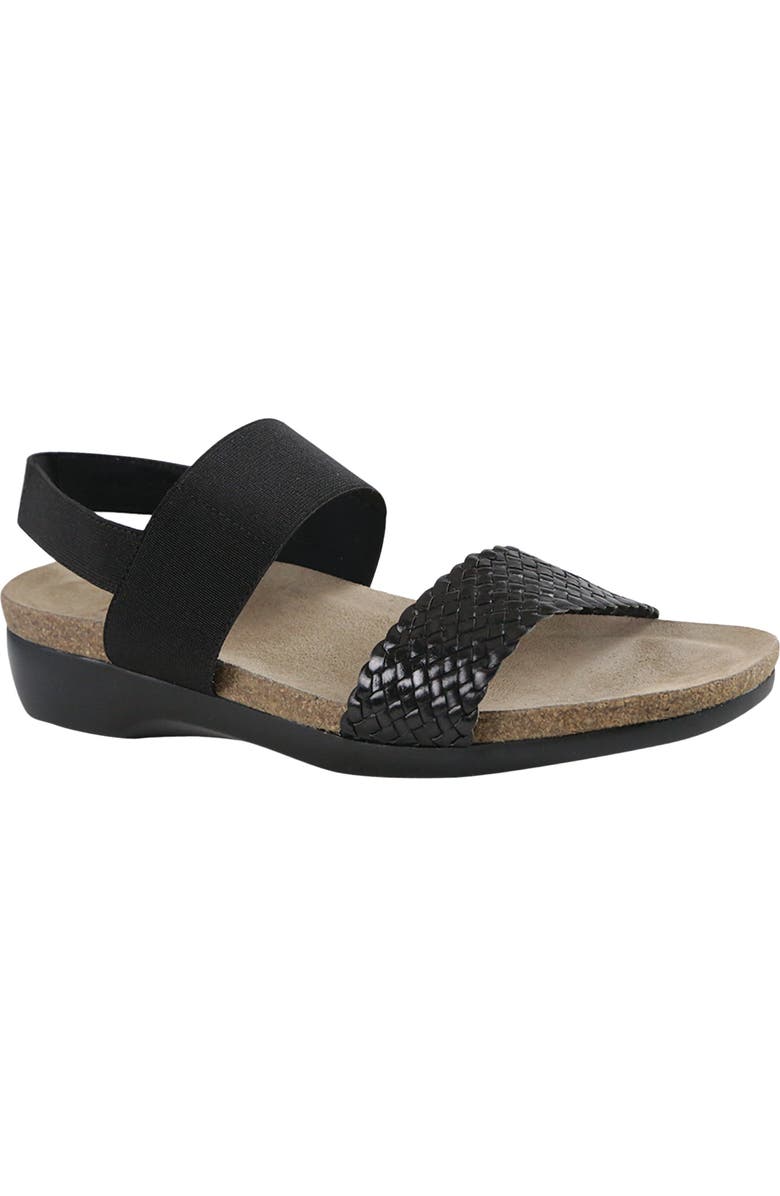 Munro Pisces Sandal, Main, color, Black Woven Leather