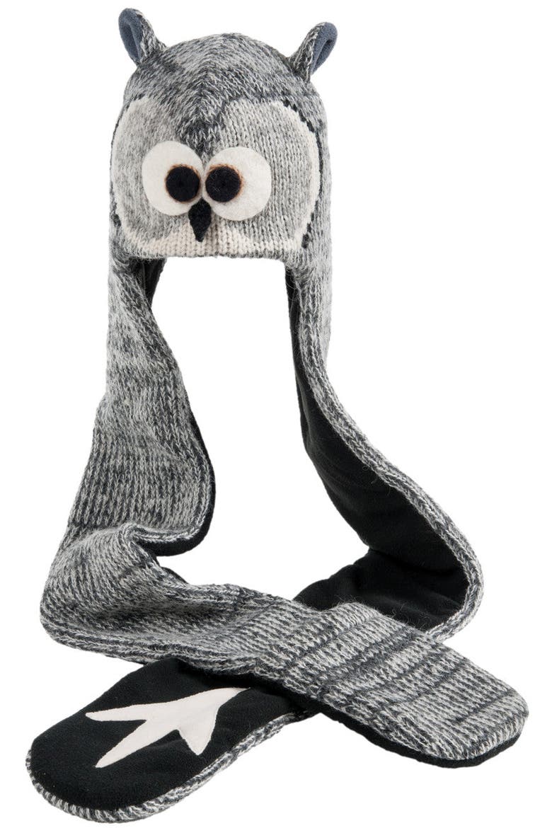 Owl Hatscarf, Main, color, White