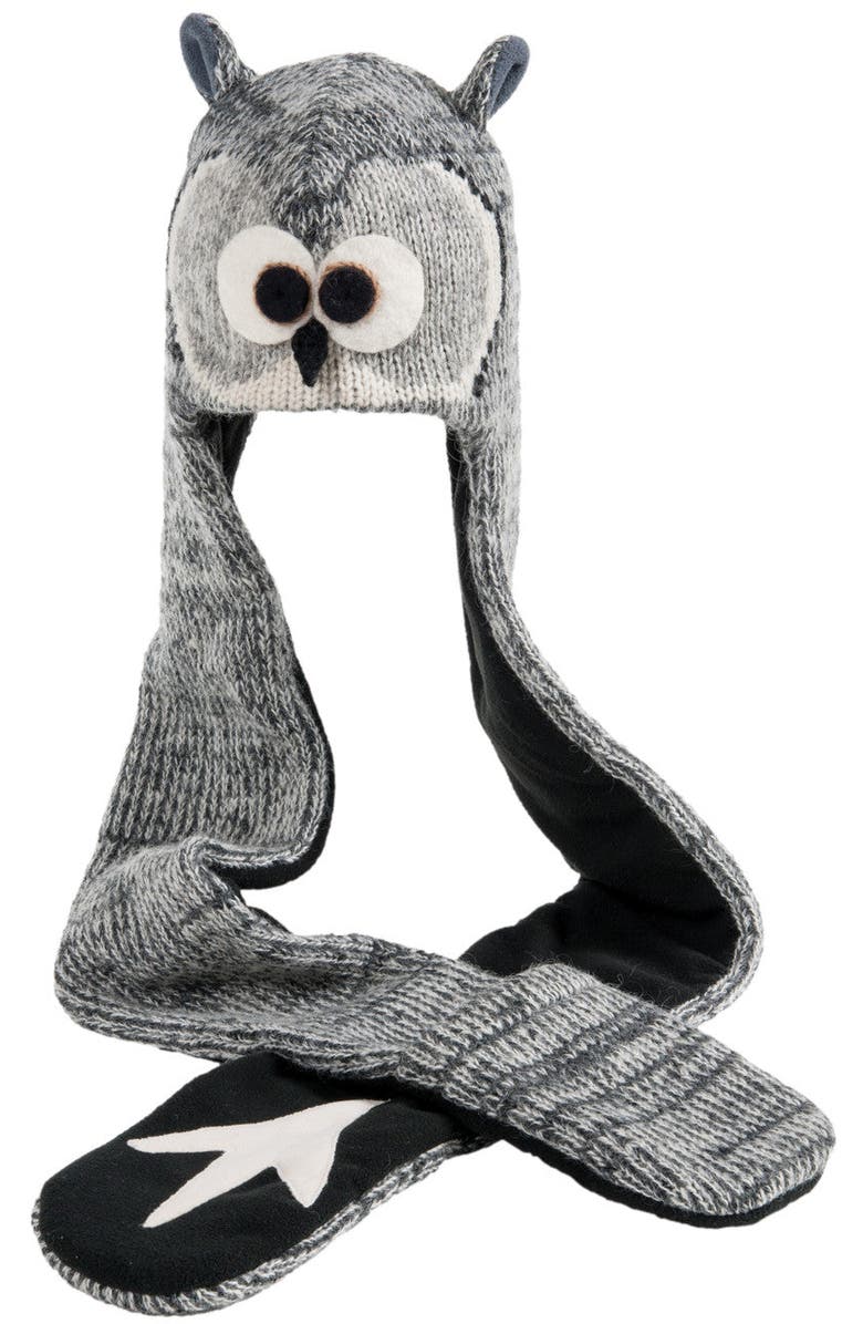 Nirvanna Designs Owl Hatscarf, Main, color, White