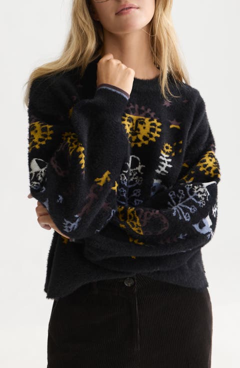 Jacquard Boxy Fit Sweater