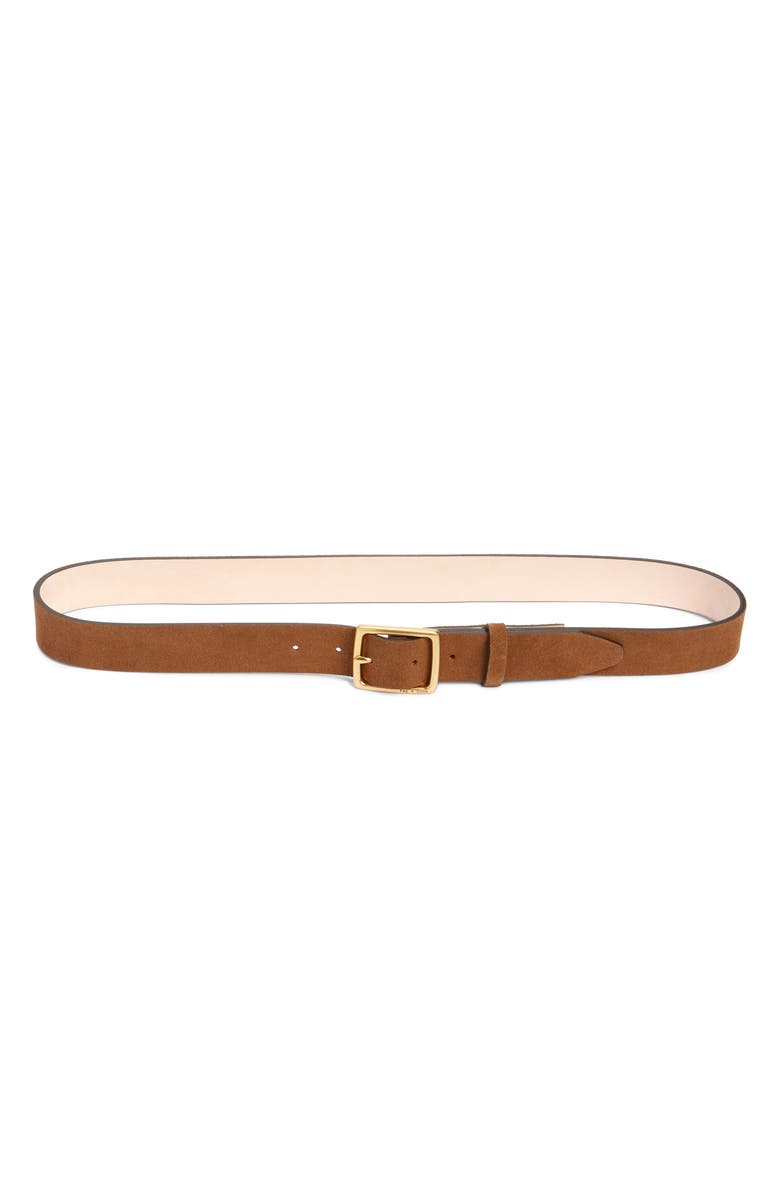 rag & bone Boyfriend Belt, Main, color, Brown Wood