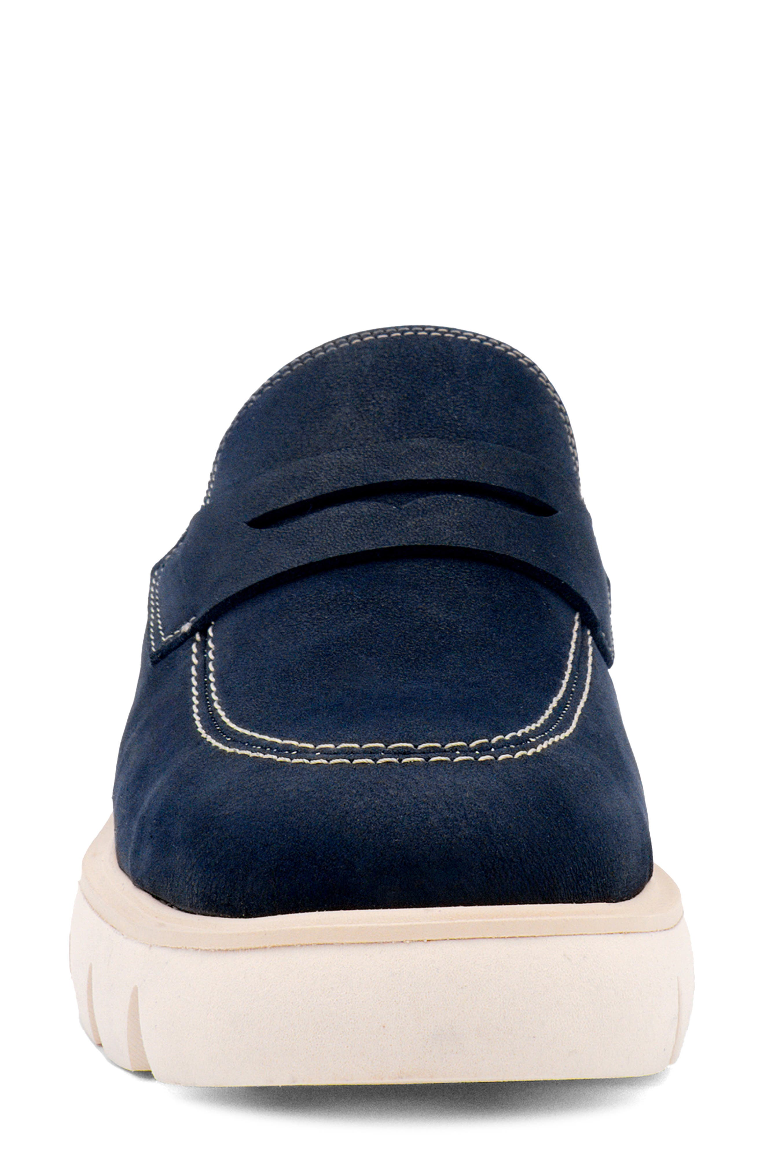Amalfi by Rangoni Rapido Lug Sole Penny Loafer, Alternate, color, Navy Long Beach