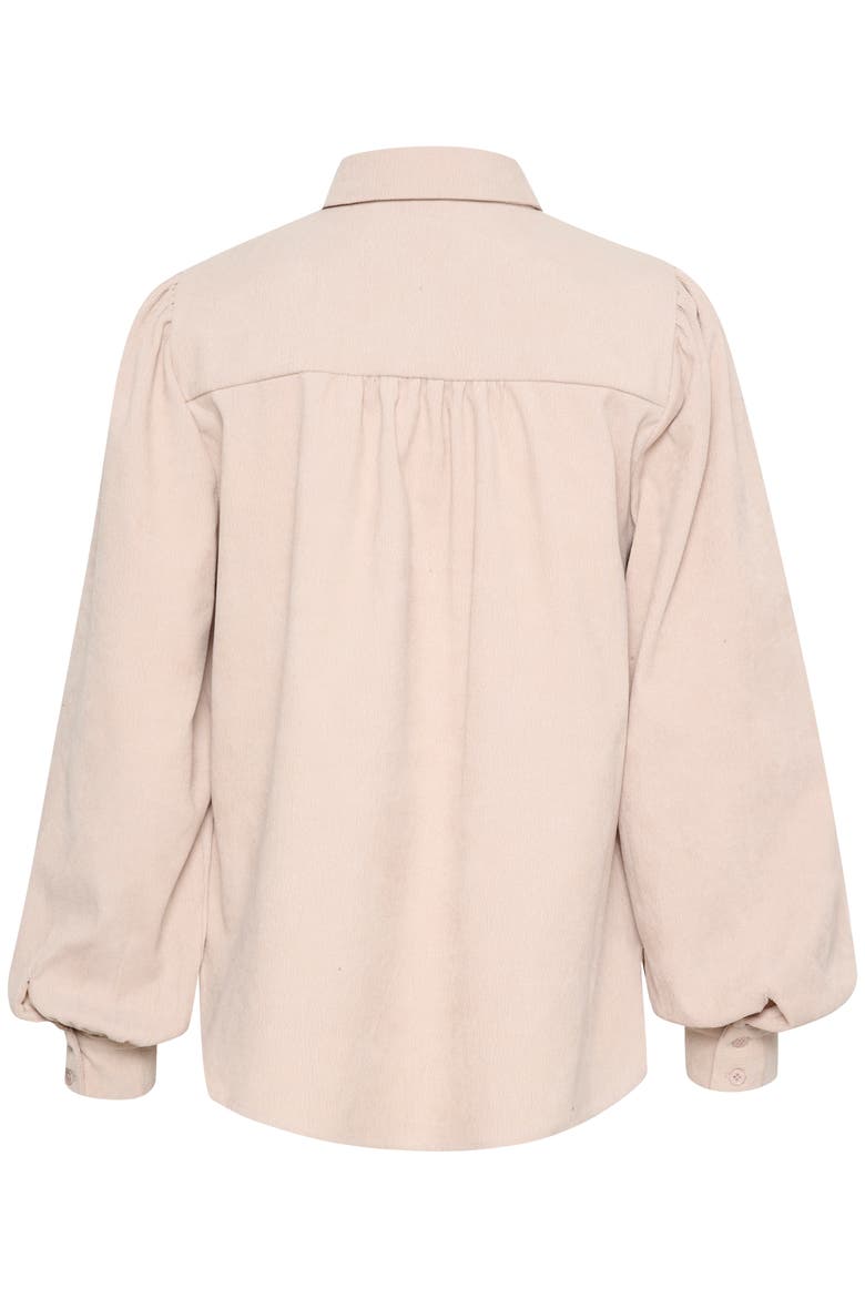 KAhermine Velvet Voluminous Sleeve Shirt, Alternate, color, Feather Gray C.