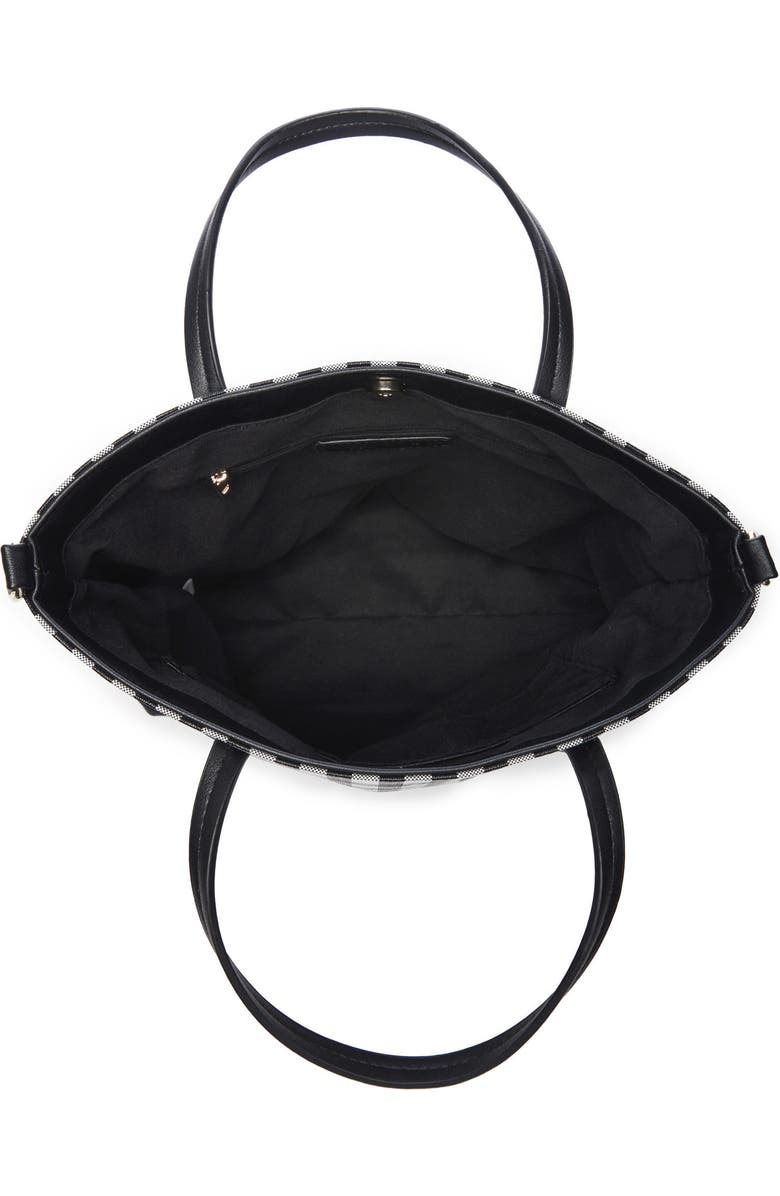 Sole Society Gingham Faux Leather Tote, Alternate, color,