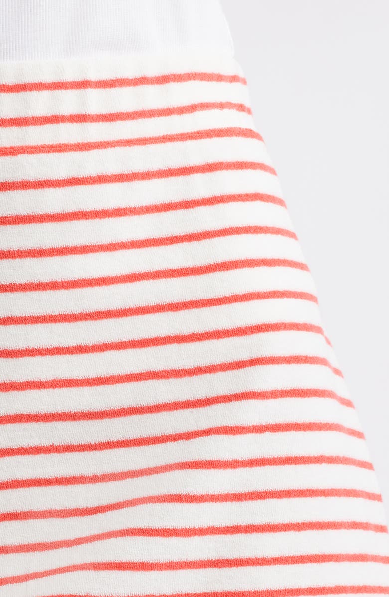 Rails Hope Stripe Cotton Terry Cloth Skirt, Alternate, color, Cherry Stripe