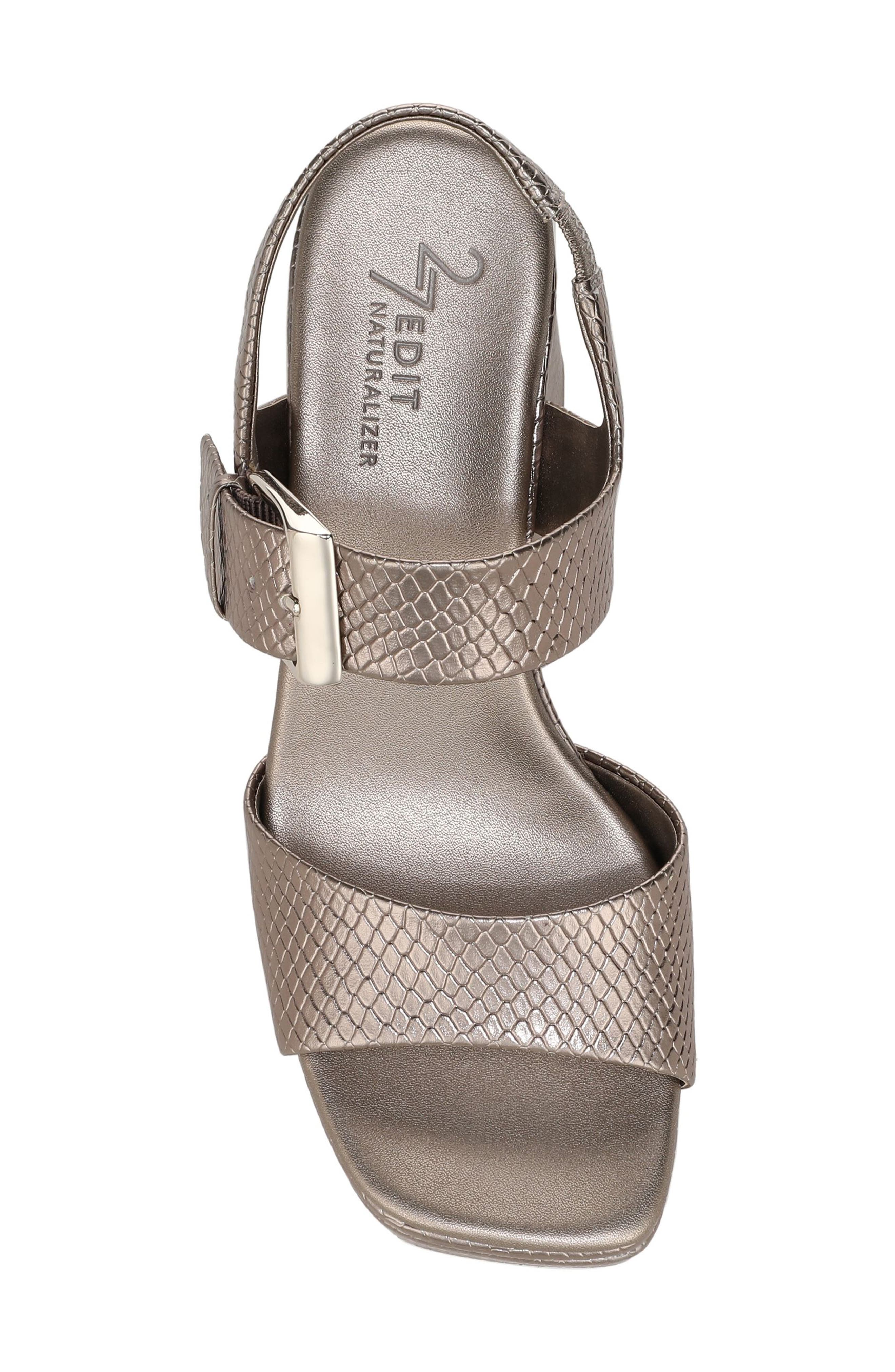 27 EDIT Naturalizer Phillipa Block Heel Sandal, Alternate, color, Patina Pewter