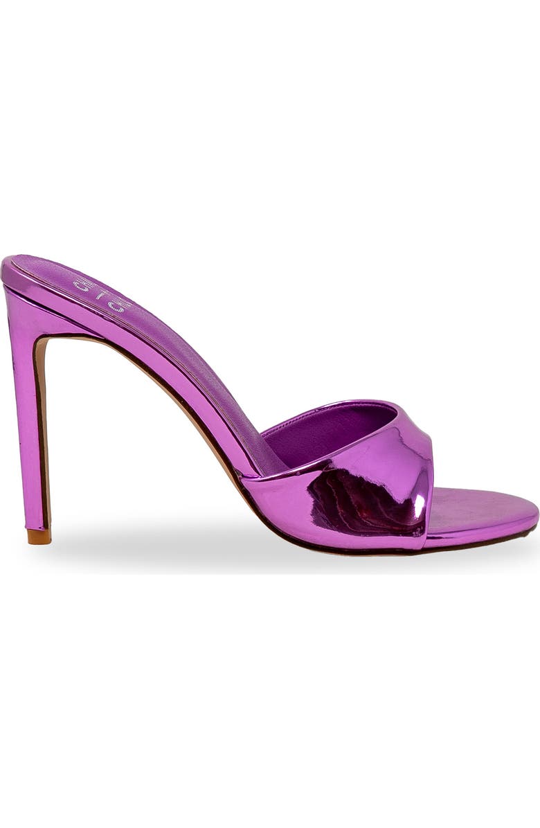 CHASE AND CHLOE Slide Stiletto Sandal, Alternate, color, Purple Mirror