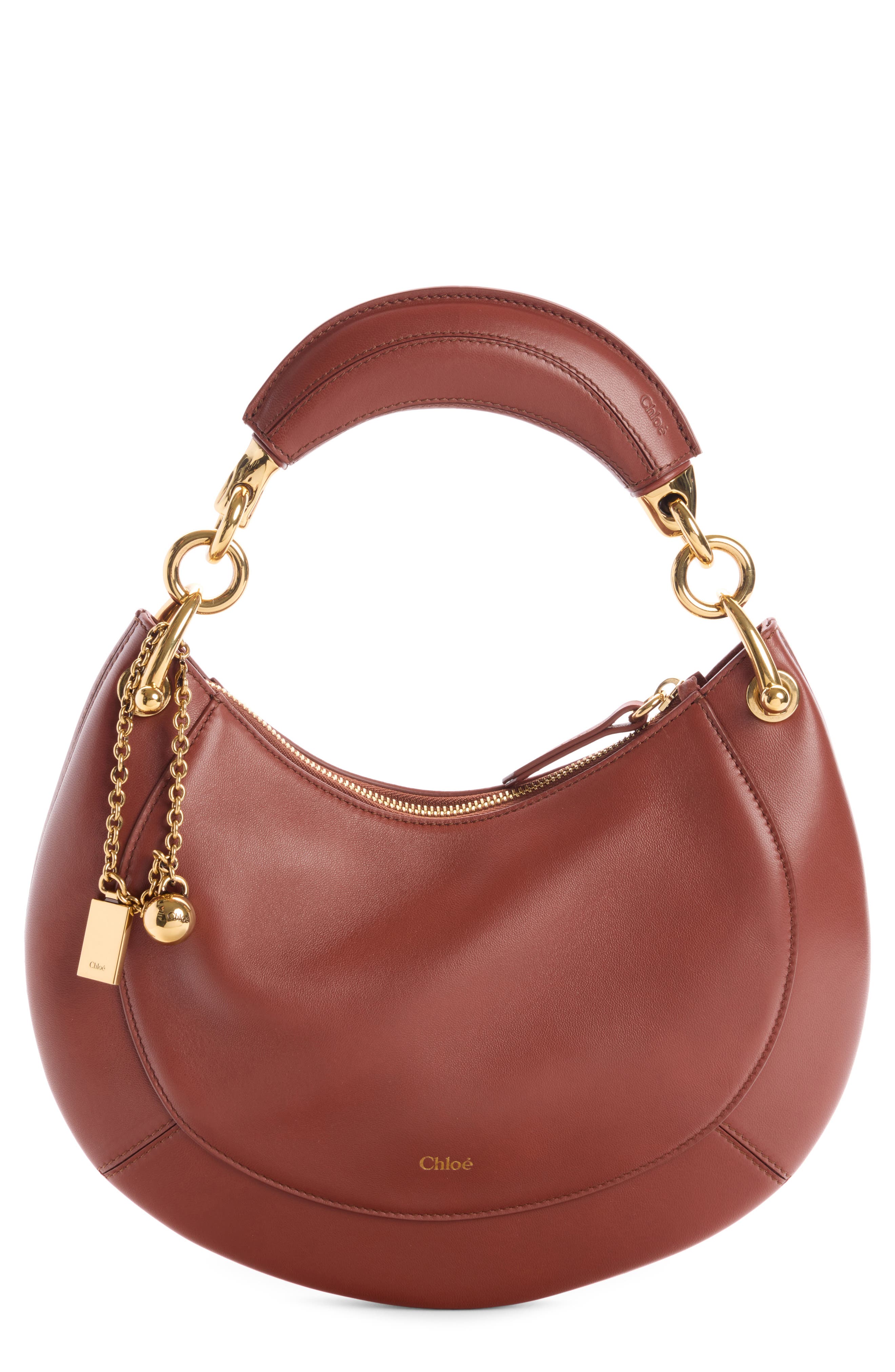 Banana Leather Hobo Bag, Main, color, BLUSHY BROWN