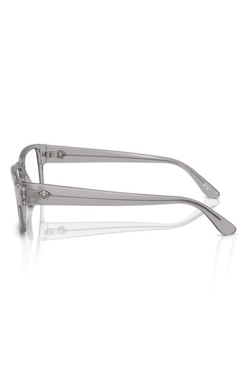 Versace Geometrically Framed Flat Mirror In Grey