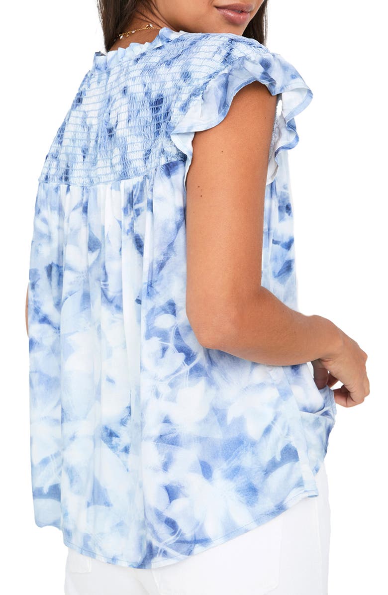 Bella Dahl Smocked Ruffle Sleeveless Top, Alternate, color, 