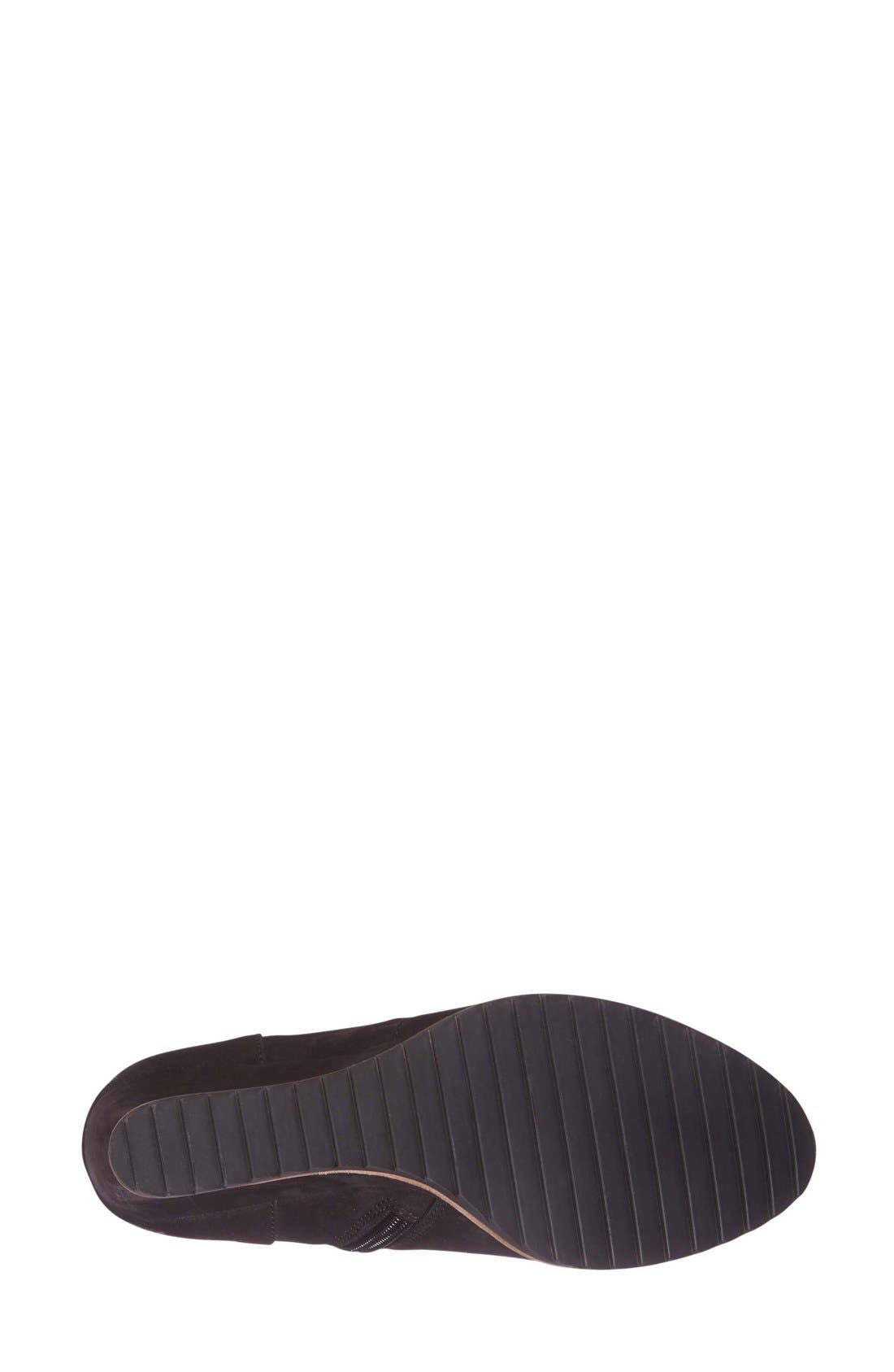 'Ashton' Wedge Ankle Bootie, Alternate, color, BLACK LEATHER