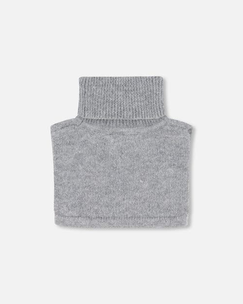 Deux Par Deux Kids Gender Inclusive Turtleneck Neckwarmer In Gray
