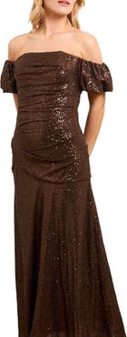 Needle & Thread Sunbeam Valentina Off-Shoulder Gown