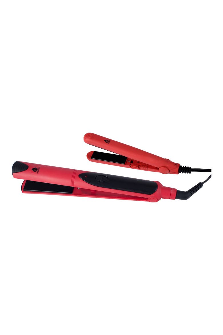 Set of 2 Hair Straighteners, Alternate, color, RED