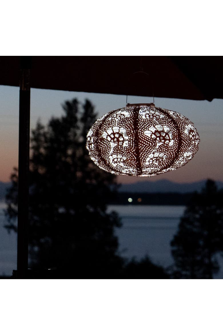Stella Luxe Oval Yarrow Clay LED Lantern, Alternate, color, Clay