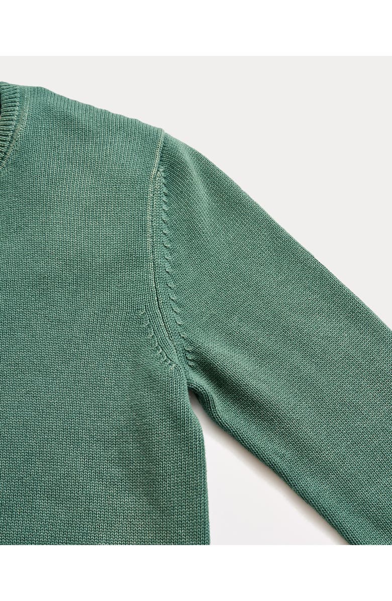 Billy Reid Cotton Henley Sweater, Alternate, color, Jungle Green