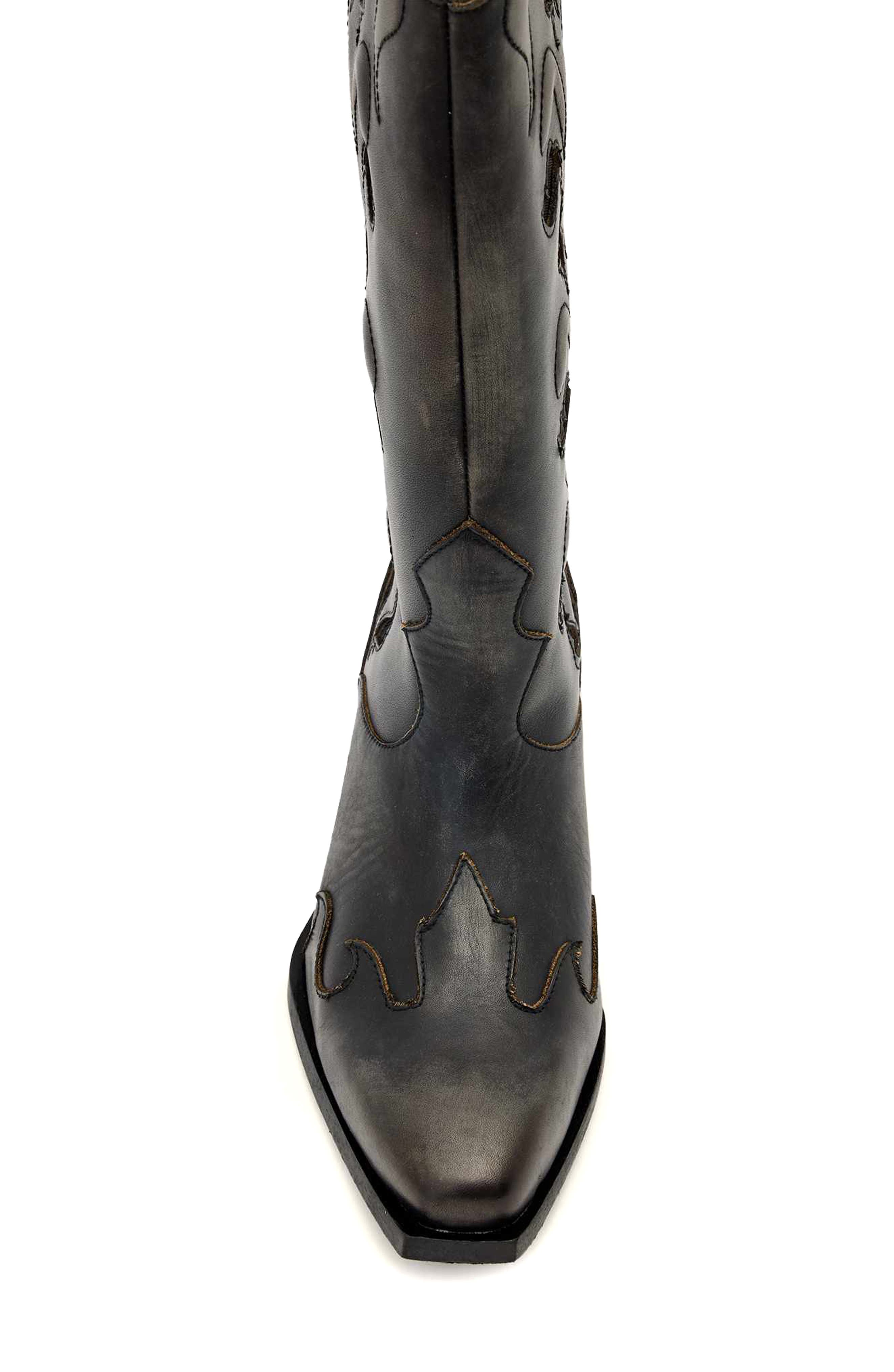 AllSaints Dolly Western Boot, Alternate, color, Etch Dark Brown