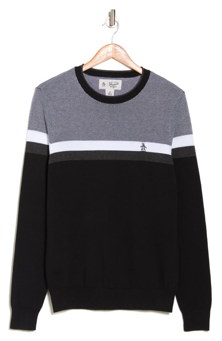 Original Penguin Colorblock Cotton Sweater, Alternate, color, 