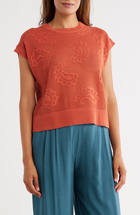 Cotton Paisley Sweater Tank