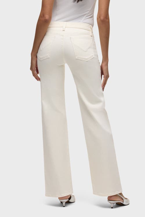 Hudson Kelli Low Rise Straight Jeans In Ecru