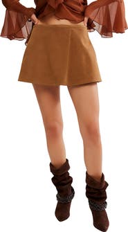 Free People Paradise Found Faux Suede Skort