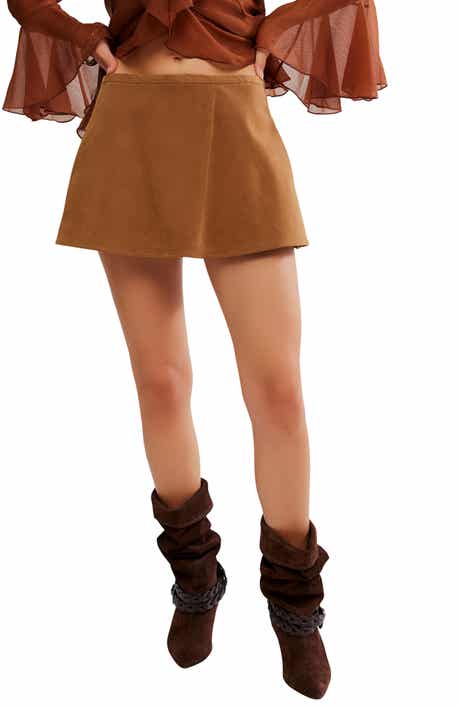 Free People Paradise Found Faux Suede Skort