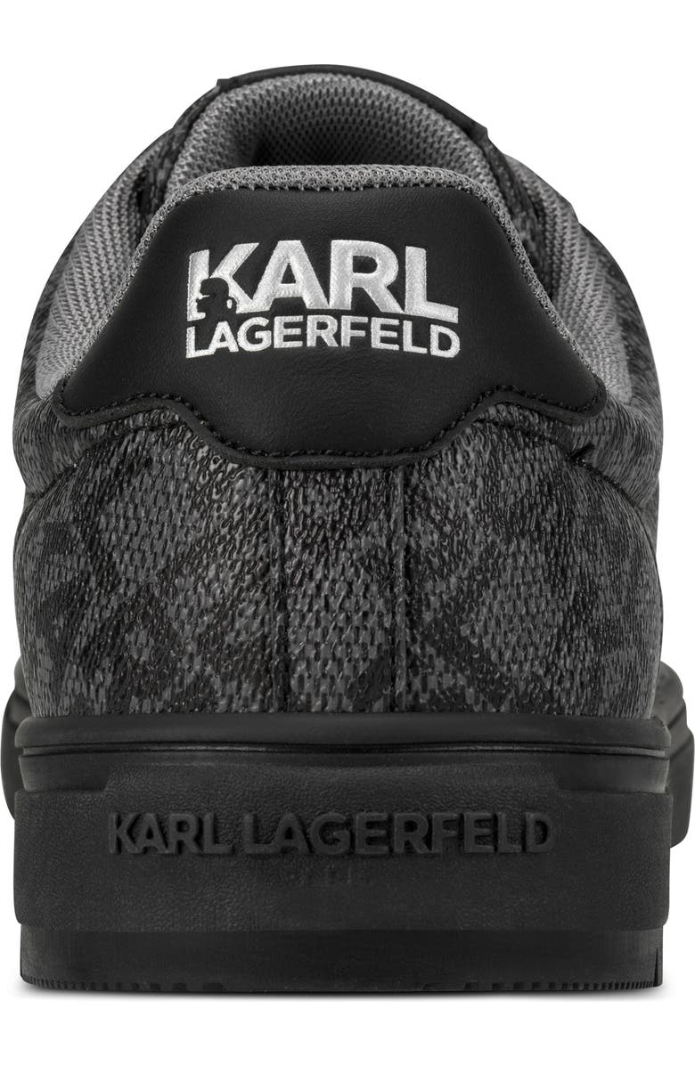 KARL LAGERFELD PARIS Allover Logo Sneaker, Alternate, color, Black