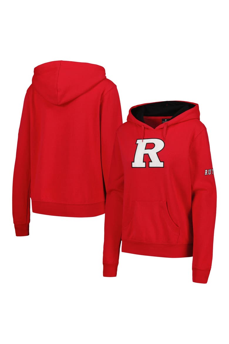 Women's Scarlet Rutgers Scarlet Knights Team Big Logo Pullover Hoodie, Main, color, Scarlet