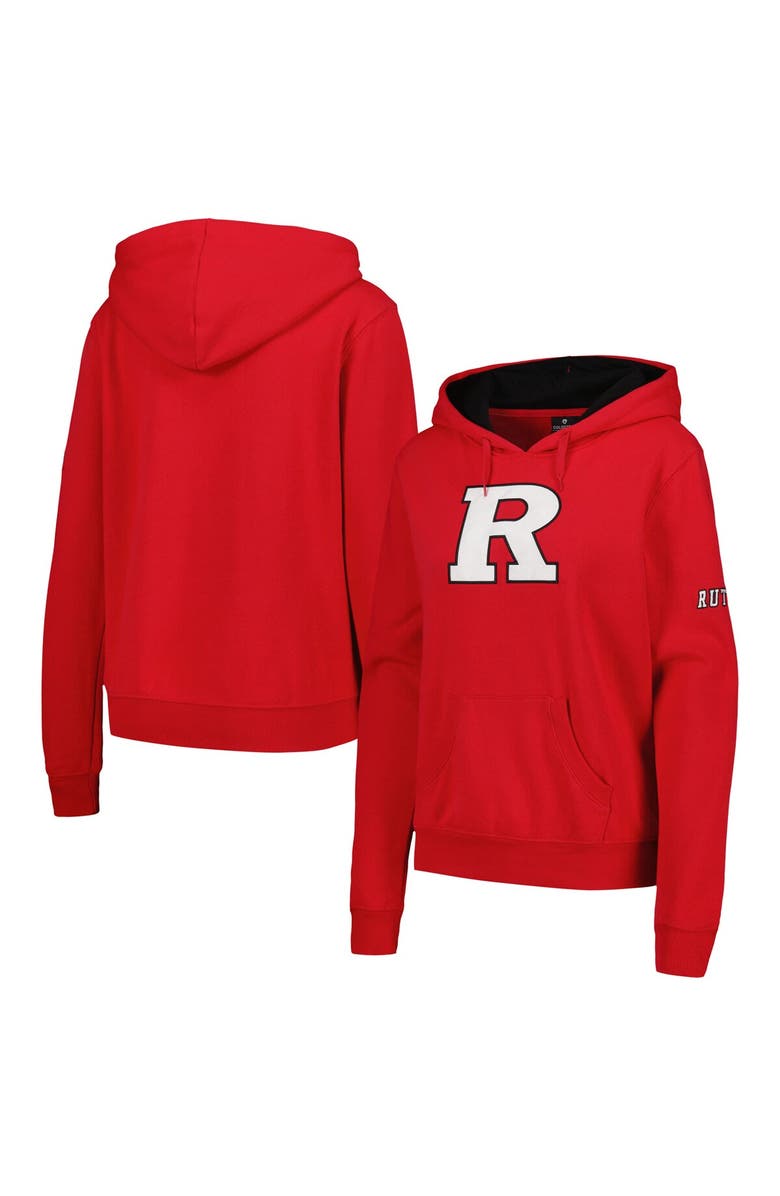 STADIUM ATHLETIC Women's Scarlet Rutgers Scarlet Knights Team Big Logo Pullover Hoodie, Main, color, Scarlet