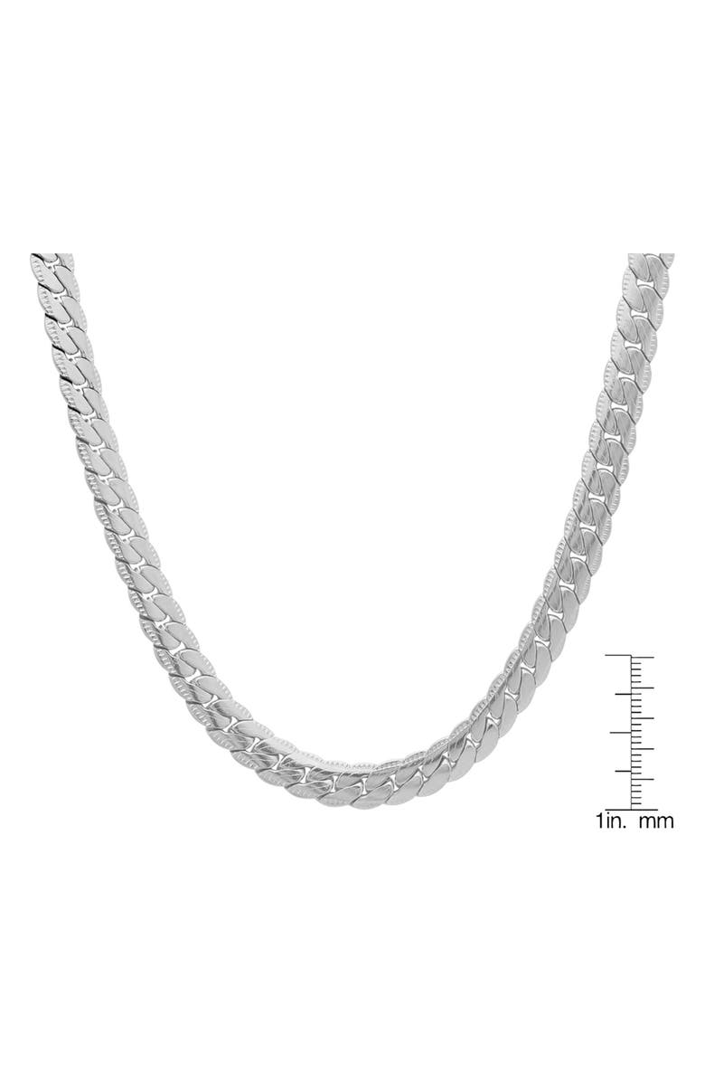 STEELTIME Men's Flat Curb Chain Necklace, Alternate, color,
