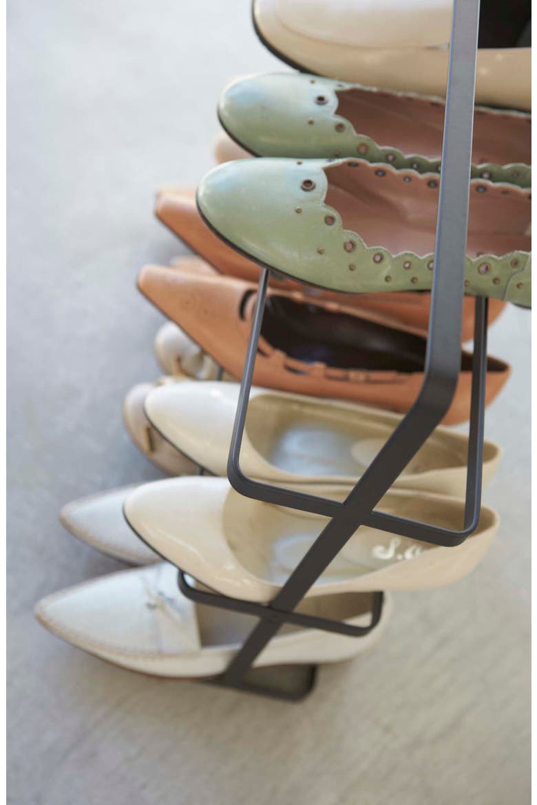 Steel Tower Shoe Rack, Alternate, color, BLACK