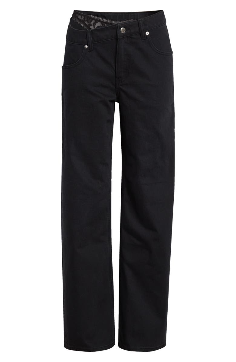 Alexander Wang Lace Undies Detail Nonstretch Jeans, Alternate, color, 