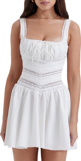 HOUSE OF CB Tiffani Lace Trim Minidress Nordstrom