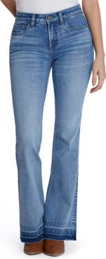 HINT OF BLU Release Hem Flare Jeans