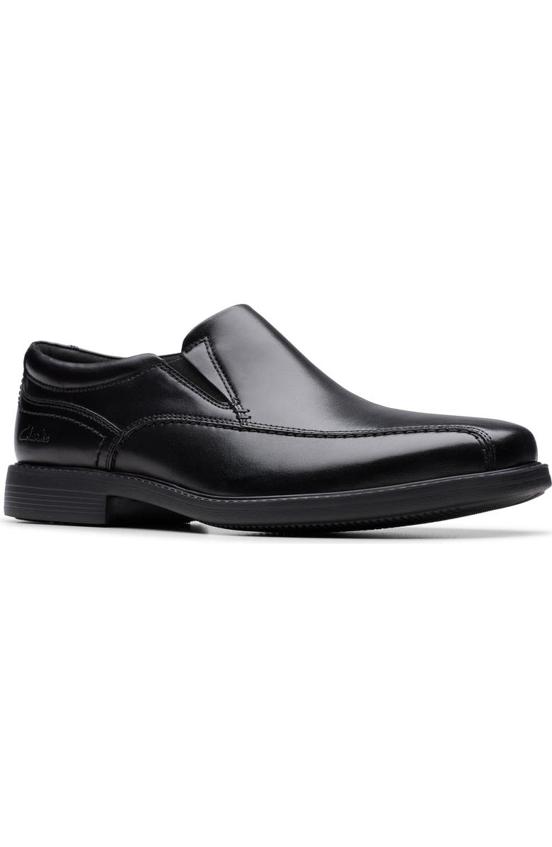 Clarks<sup>®</sup> Dresslite Bike Toe Slip-On, Main, color, Black Leather