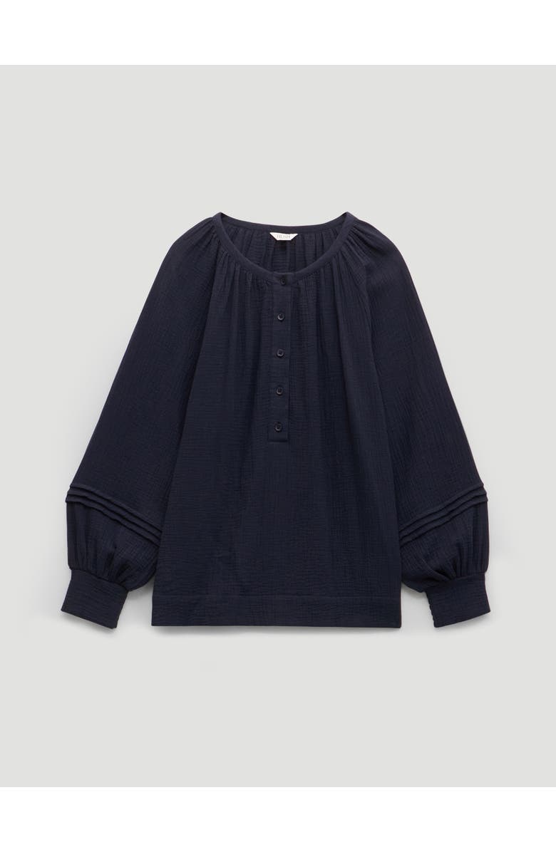 Hush Rhea Cotton Cheesecloth Blouse, Alternate, color, Navy Blue