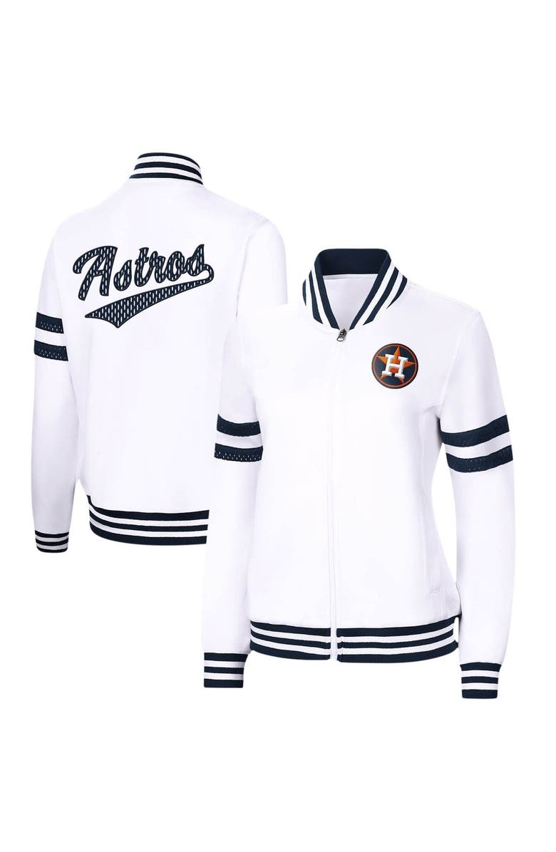 G-III 4HER BY CARL BANKS Women's G-III 4Her by Carl Banks White Houston Astros Pre-Game Full-Zip Track Jacket, Main, color, 
