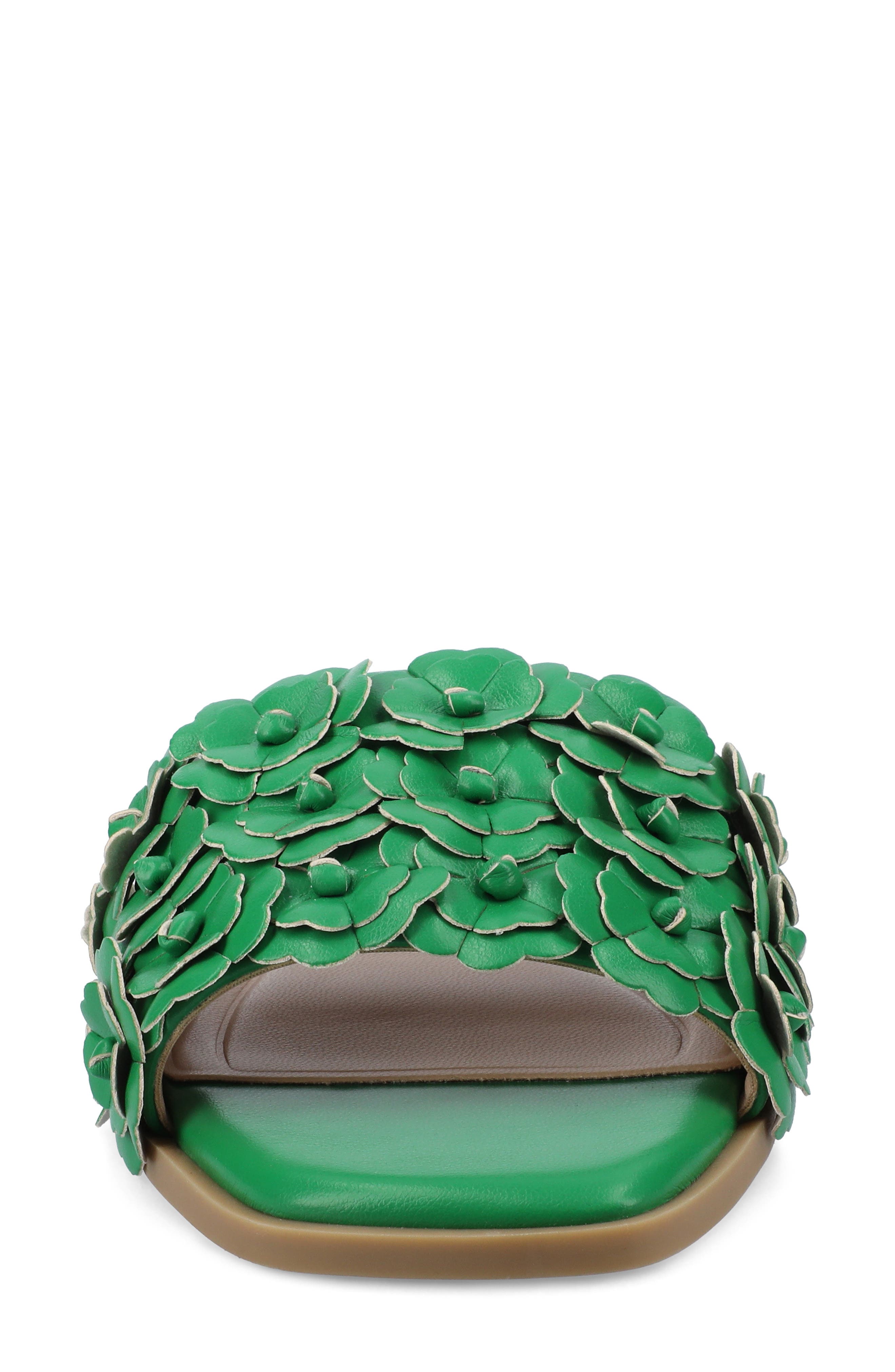 Journee Collection Azalea Slide Sandal, Alternate, color, Green