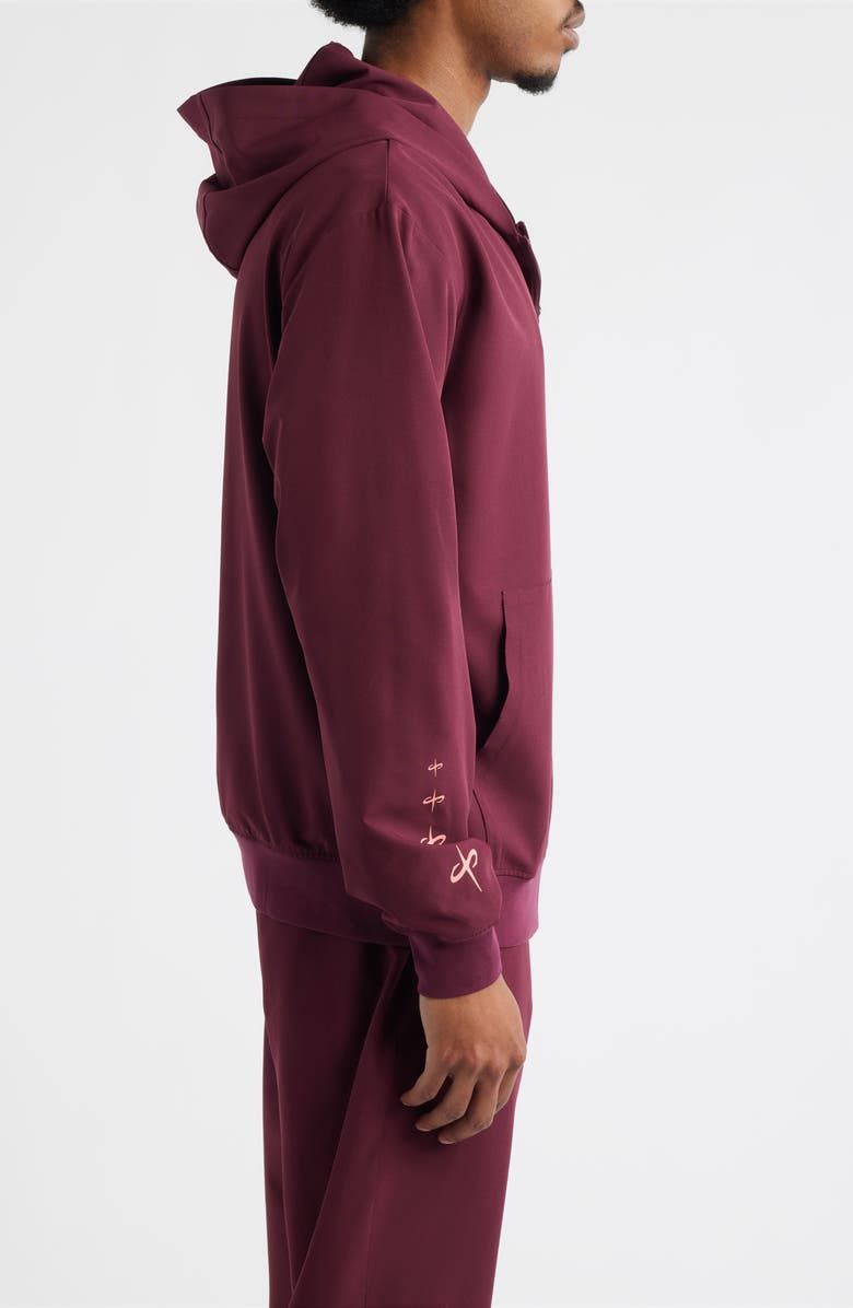 SANTO STUDIO Tempo 777 Zip Front Hoodie, Alternate, color, Merlot