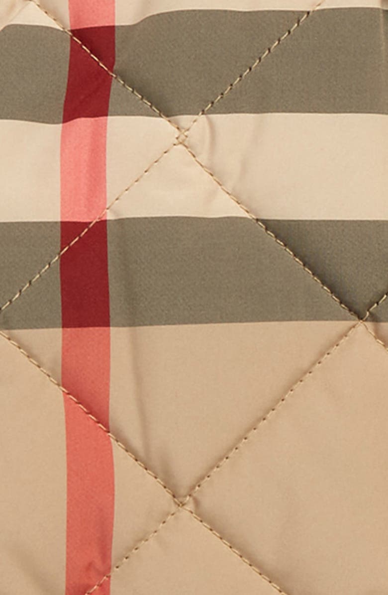 Burberry Kids' Renfred Check Quilted Jacket, Alternate, color,