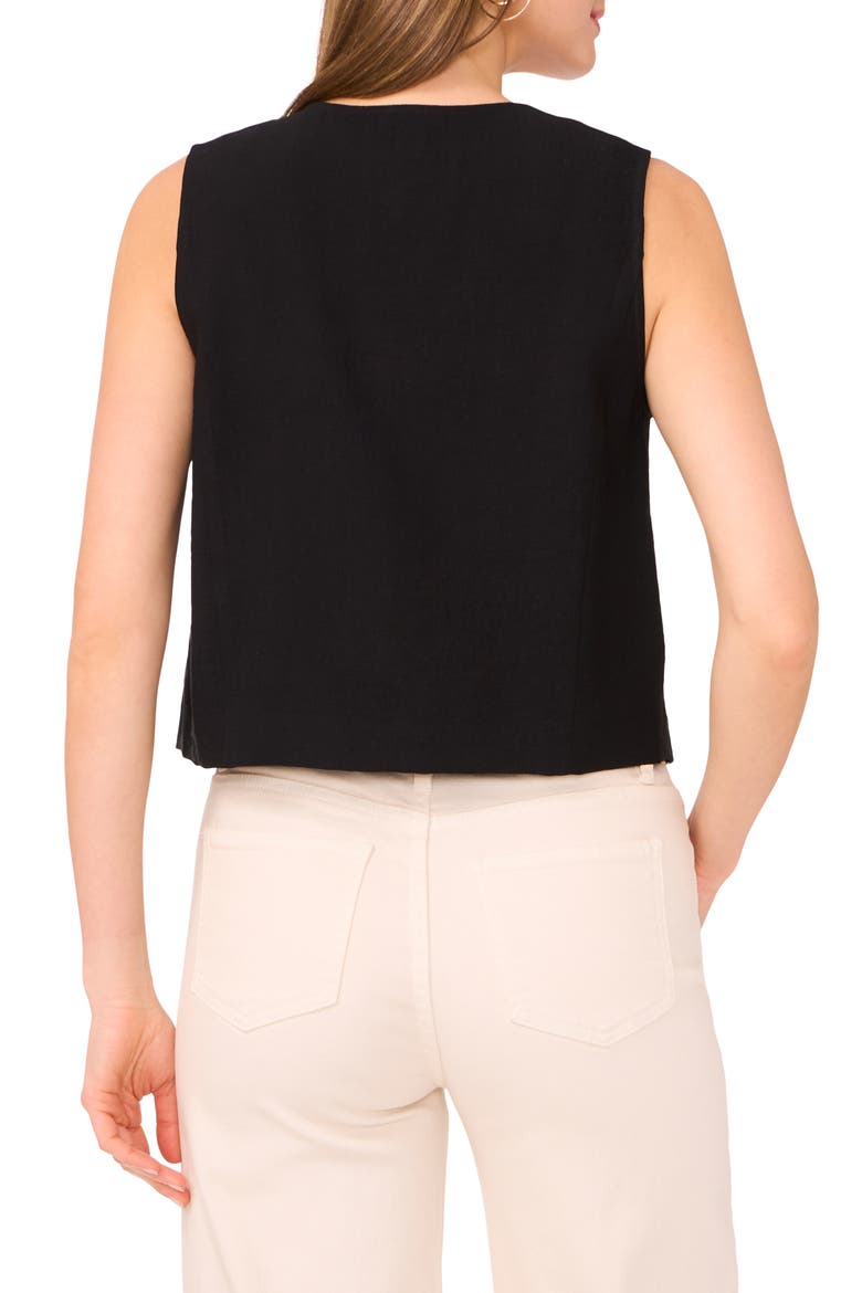 Front Tie Vest, Alternate, color, RICH BLACK