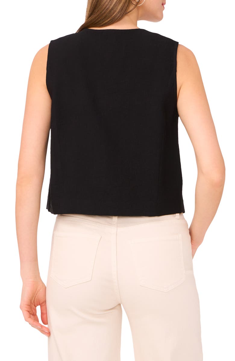 Vince Camuto Front Tie Vest, Alternate, color, Rich Black