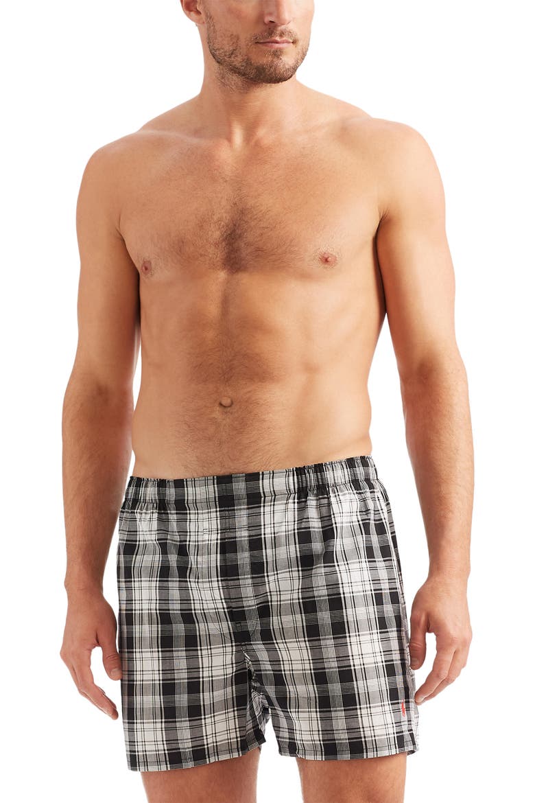 Assorted 5-Pack Woven Cotton Boxers, Alternate, color, MULTICOLOR