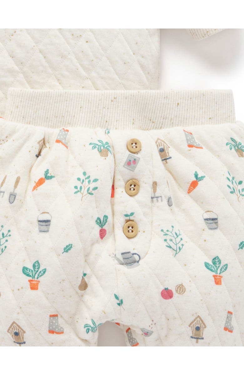 Purebaby Quilted Track Set, Alternate, color, Veggie Patch Print