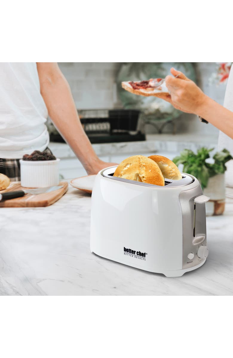 Better Chef Cool Touch Wide Slot Toaster, Alternate, color, White