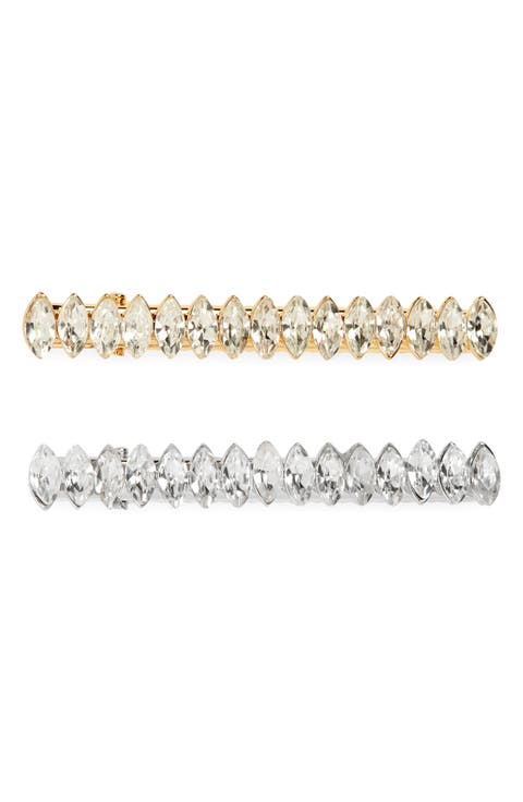 Assorted 2-Pack Crystal Hair Clips